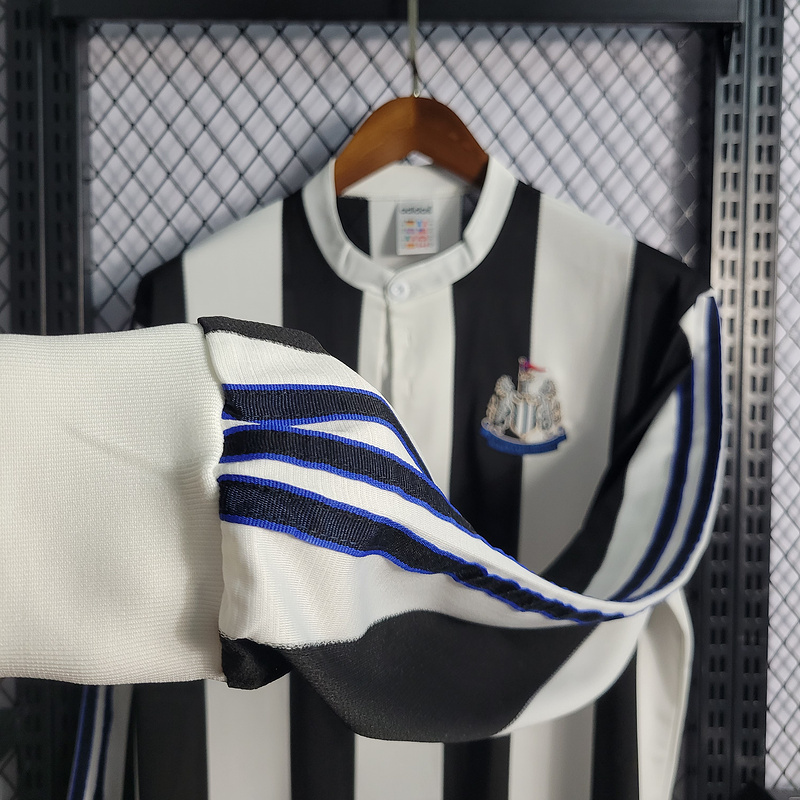 Retro 1995-97 Long Sleeve Newcastle Home   Football jersey retro