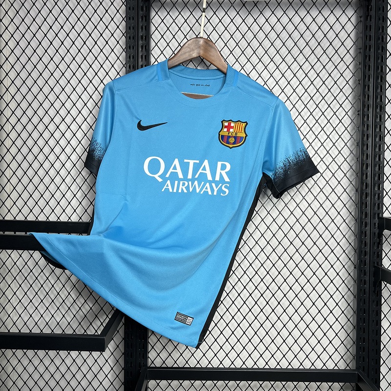Retro 2014-15 Barcelona Away MESSI PIQUE XAVI A.INISTA SUAREZ NEYMAR JR  Football jersey retro
