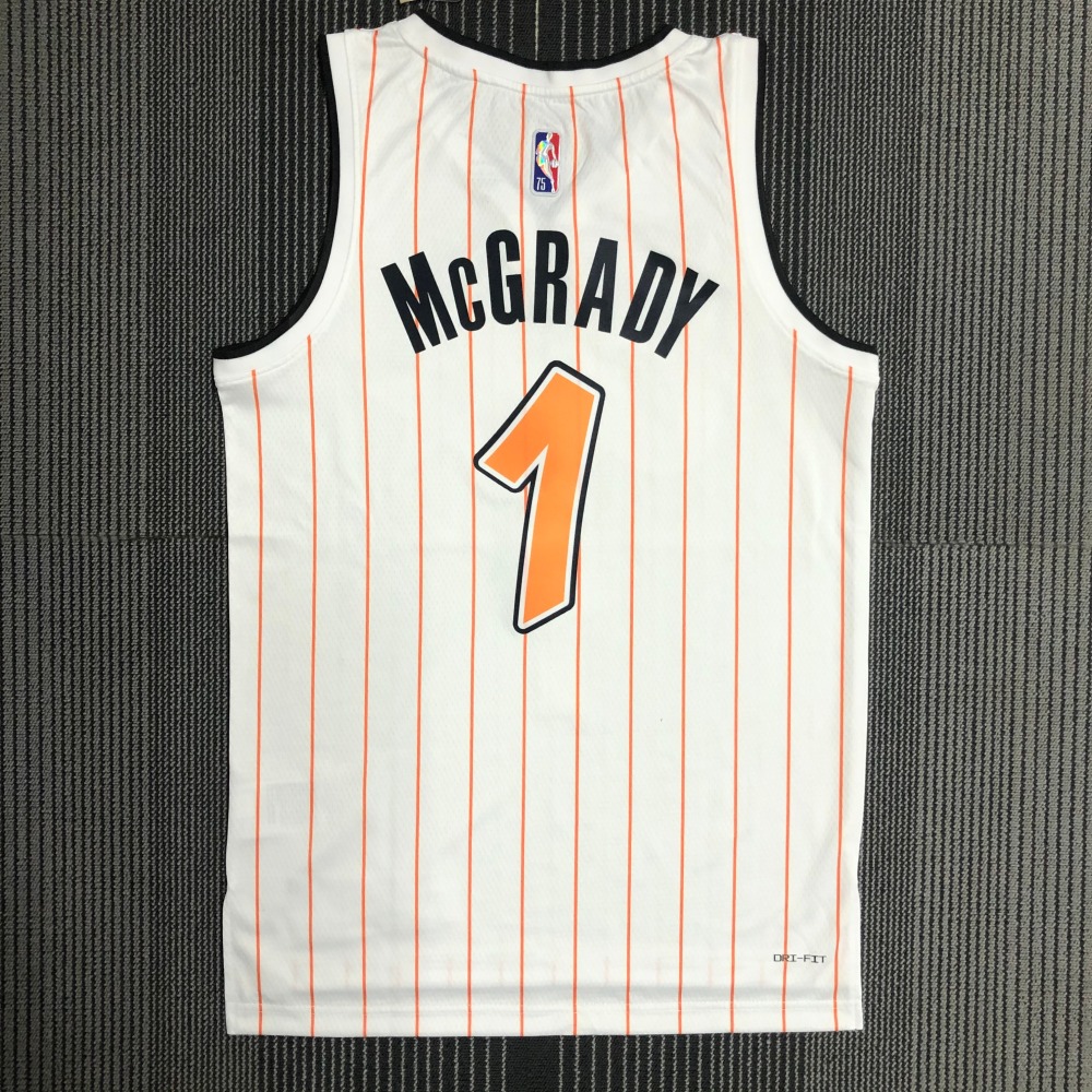 75th Anniversary Orlando Magic White Orange 1 McGrady