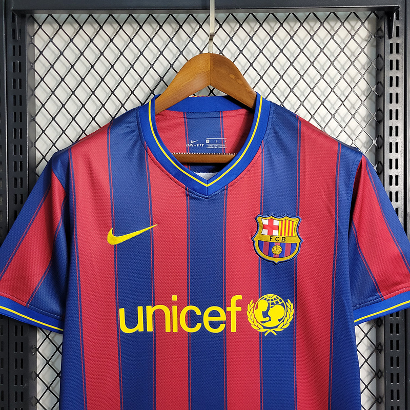 Retro 2009-10 Barcelona Home MESSI PIQUE IBRAHIMOUIC XAVI A.INISTA PUYOL HENRY Football jersey retro