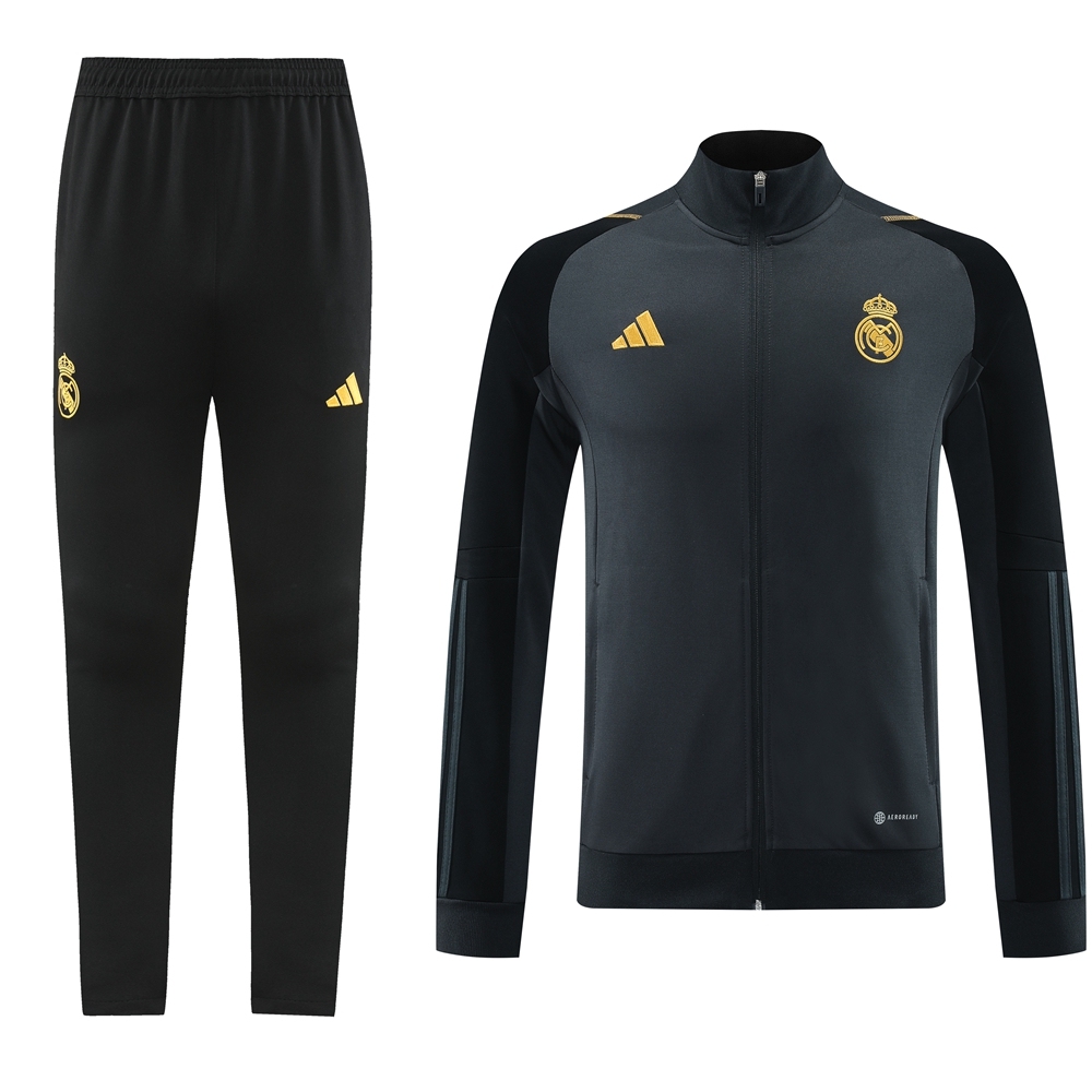 23-24 Real Madrid 05 dark gray jacket suit-