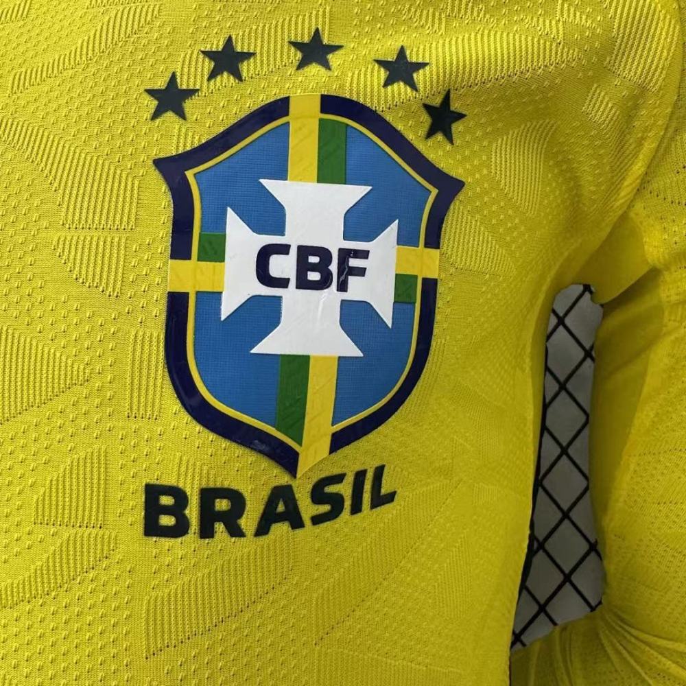 Player 2026 Brazil Home Long sleeves Football jersey