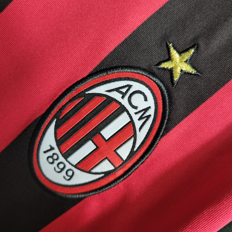 Retro Long Sleeve 2009-10 AC Milan Home ZAMBROTTA KAKA MALDINI RONALDINHO BECKHAM ELSHAARAWY PIRLO Football jersey retro