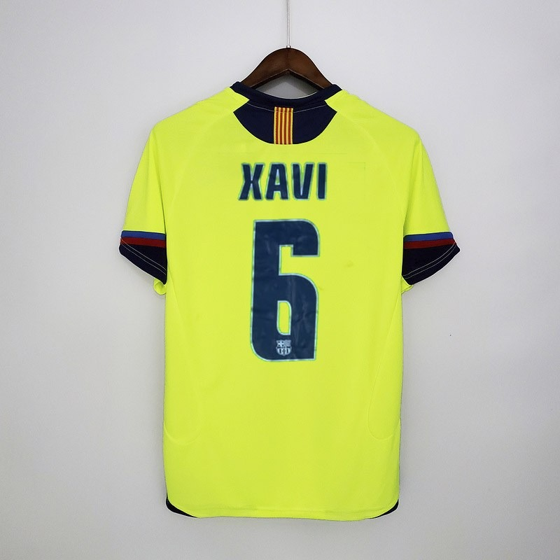 Retro FC Barcelona 2005-06 away XAVI MESSI RONALDINHO Football jersey retro