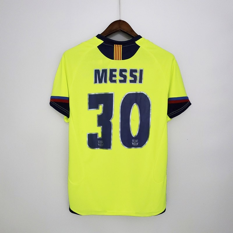 Retro FC Barcelona 2005-06 away XAVI MESSI RONALDINHO Football jersey retro