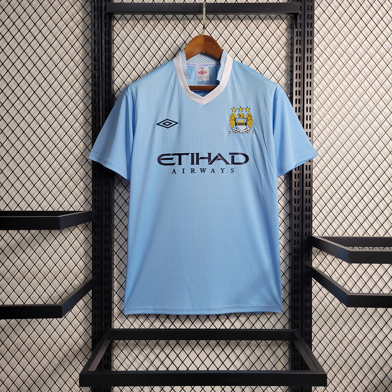 Retro version 11-12 Manchester City home   Football jersey retro