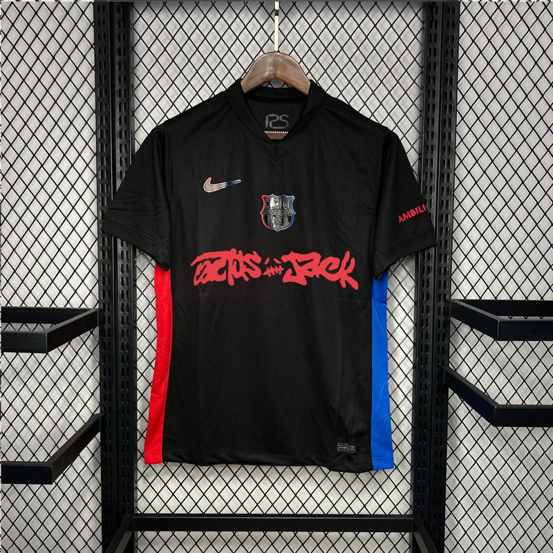 2024-25 Barcelona Travis Scott to feature on the Clásico jersey in conjunction with Spotify football jersey