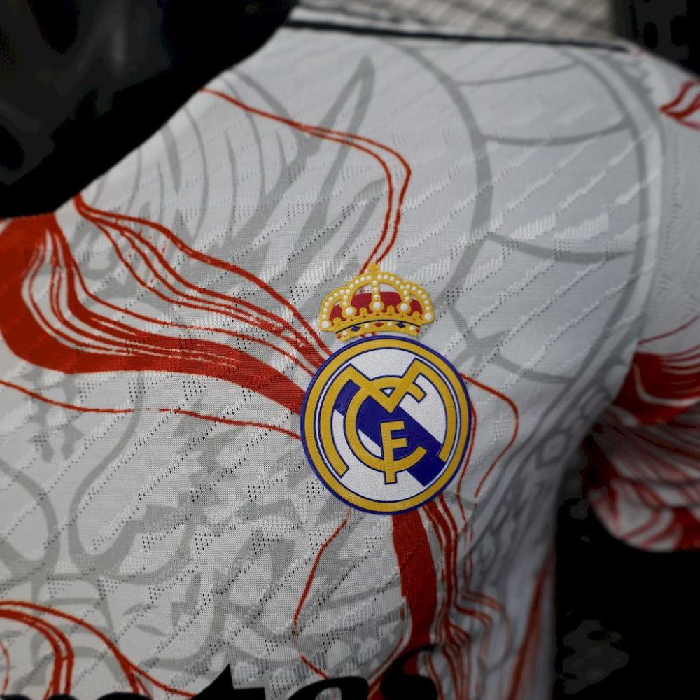 Player 2025-26 Real Madrid White Black Dragon special edition Football jersey