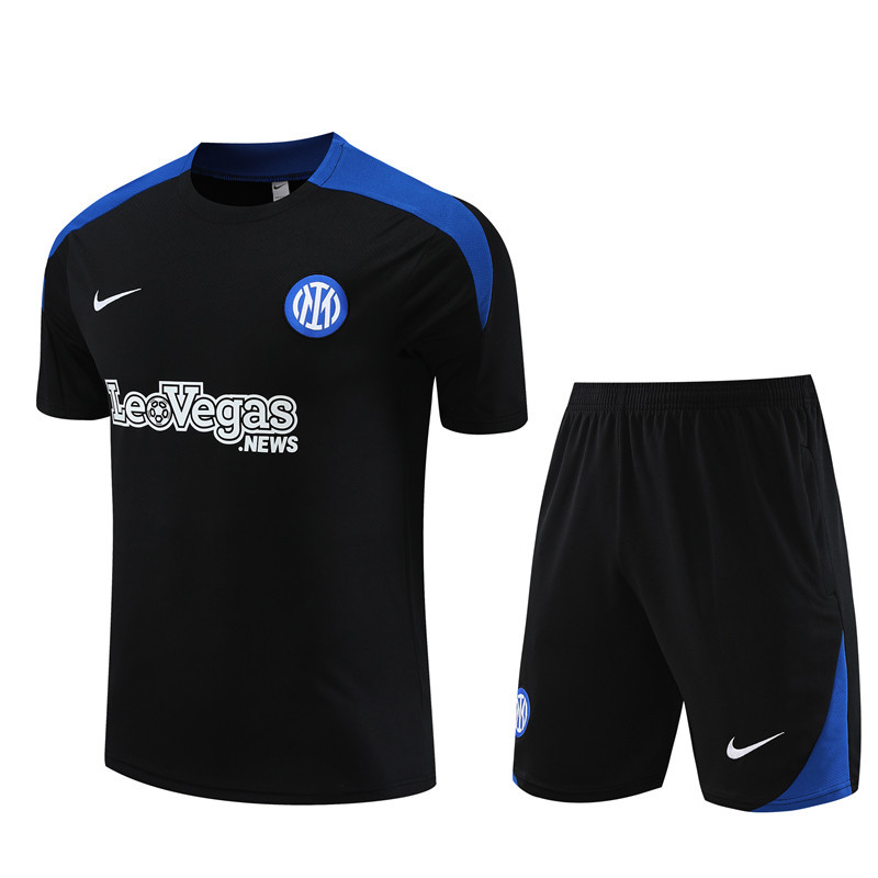 24-25 Short Sleeve Training Wear Inter Milan Black