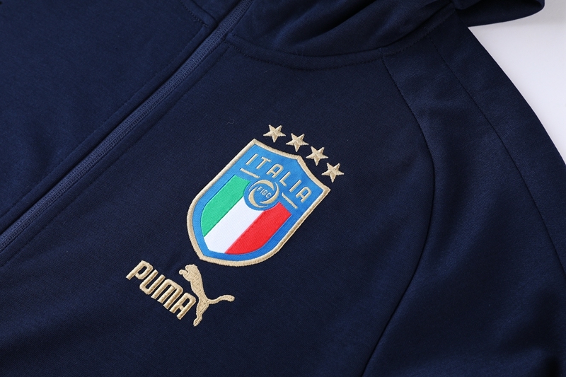 2022 italy home dark blue jacket suit