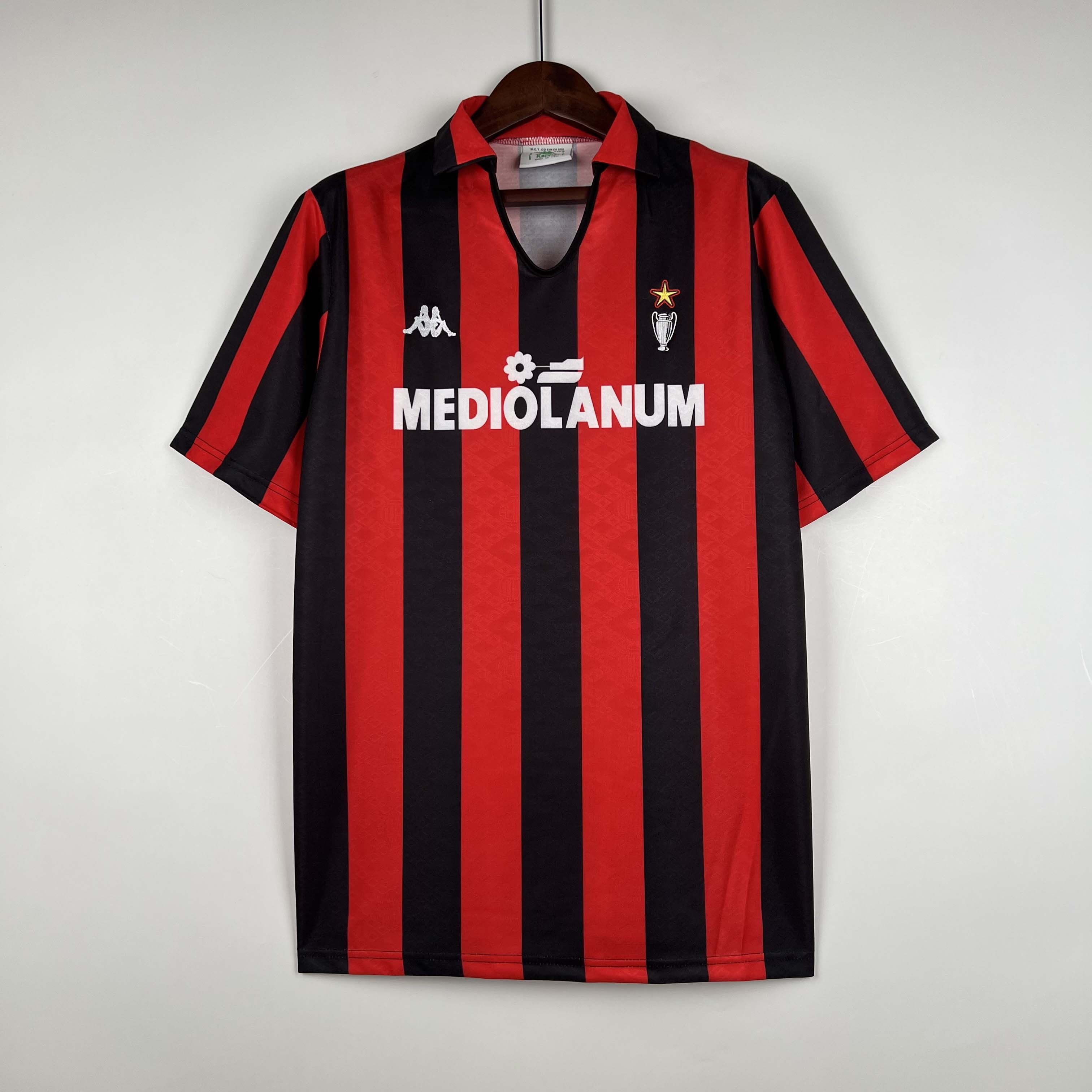 Retro 1988-90 AC Milan (LS) Home football jersey Retro