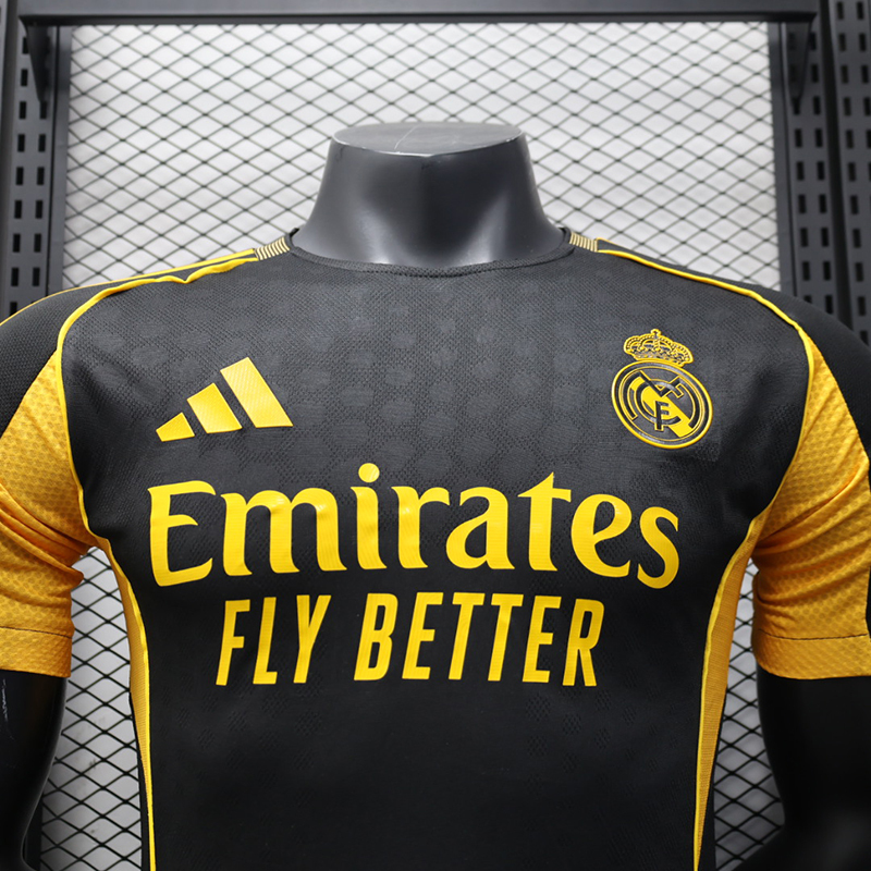 Player 2025-26 Real Madrid Special Edition Black gold Football jersey