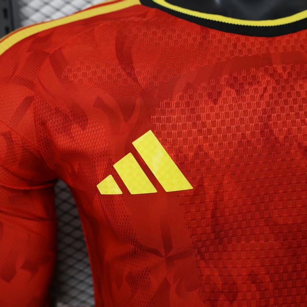 Player 2026 Belgium Home Long sleeves Football jersey