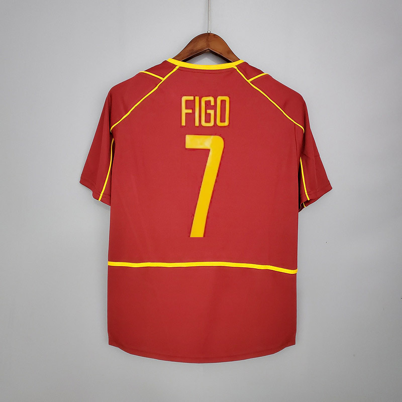 Retro Portugal 2002 home FIGO F.COUTO C.RONALDO RUI COSTA Football jersey retro
