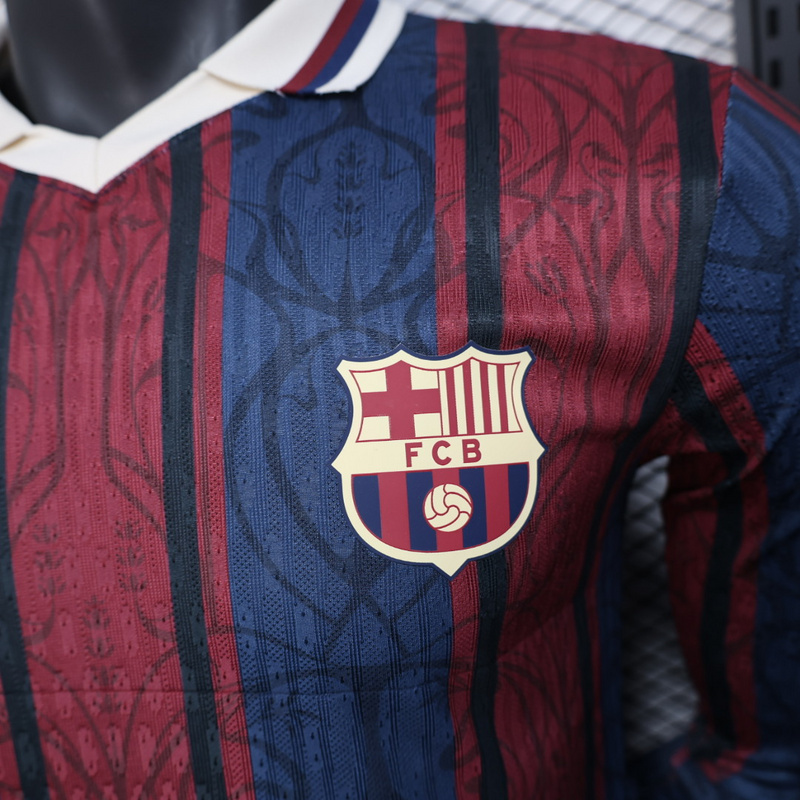Player 2025-26 Barcelona 125th anniversary Long sleeves Football jersey
