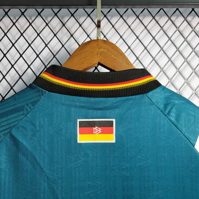 Retro 1996 Germany away MOLLER #7 Klinsmann #18 KUNTZ #11 Football jersey retro