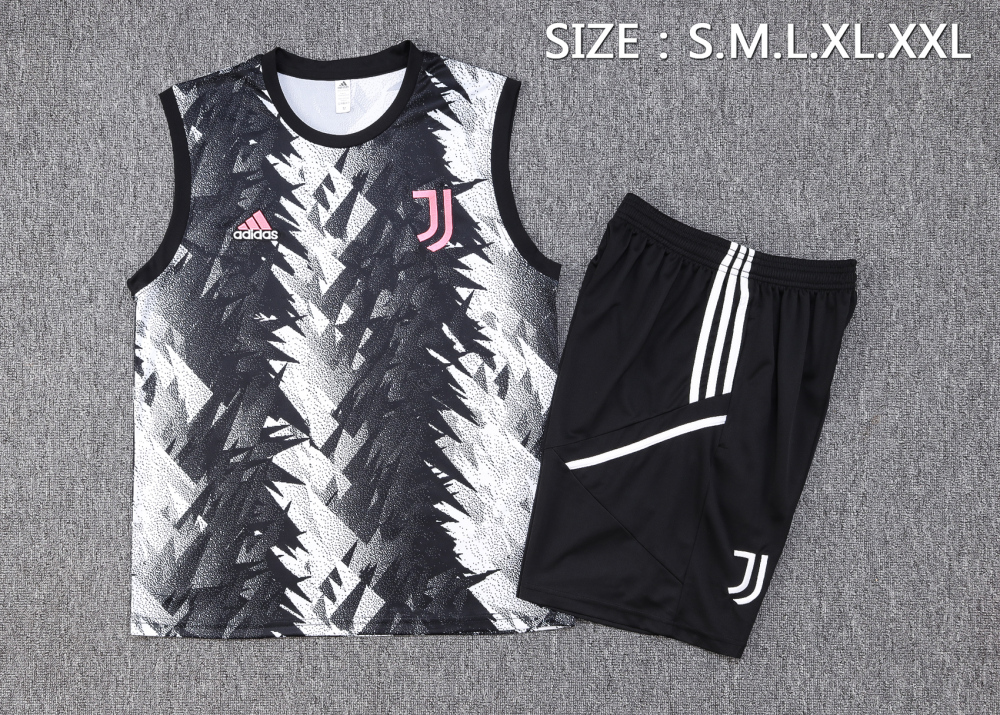 23-24 season Juventus black training vest set
