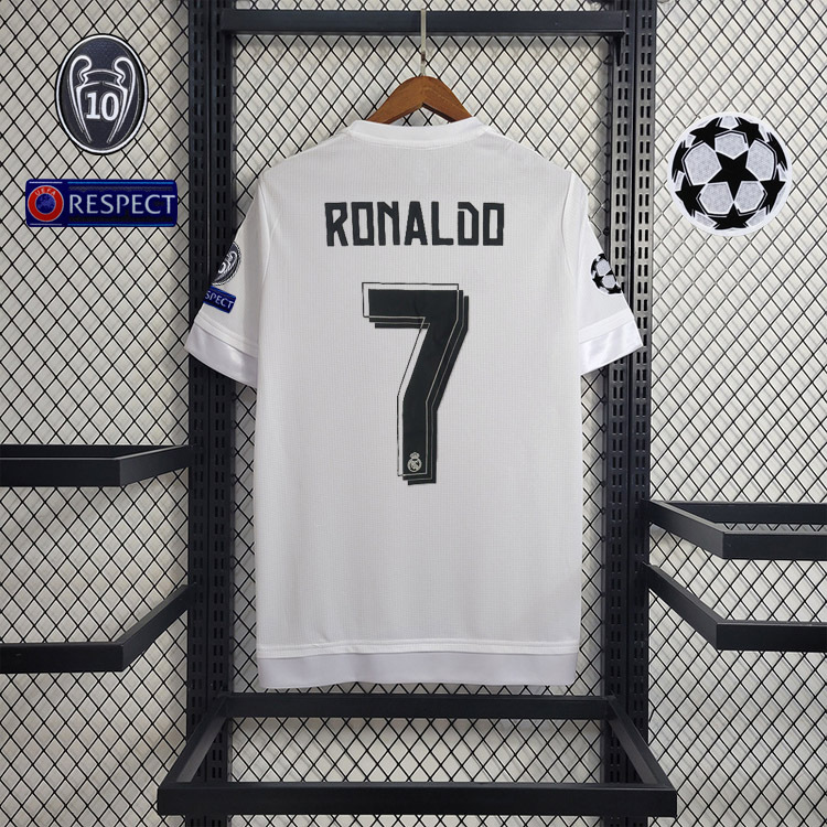 Retro Real Madrid 2015-16 home RONALDO Benzema Bale Sergio Ramos ISCO KROOS Modric  Football jersey retro
