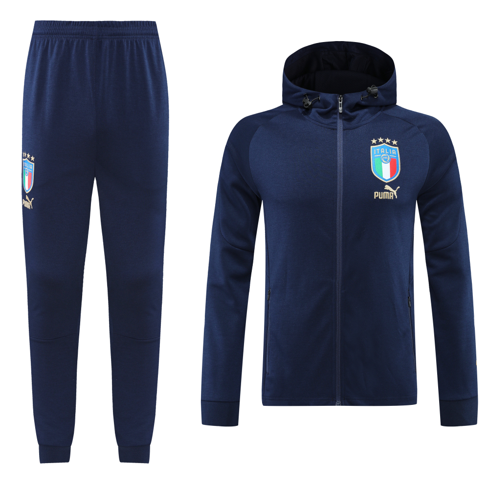 2022 italy home dark blue jacket suit