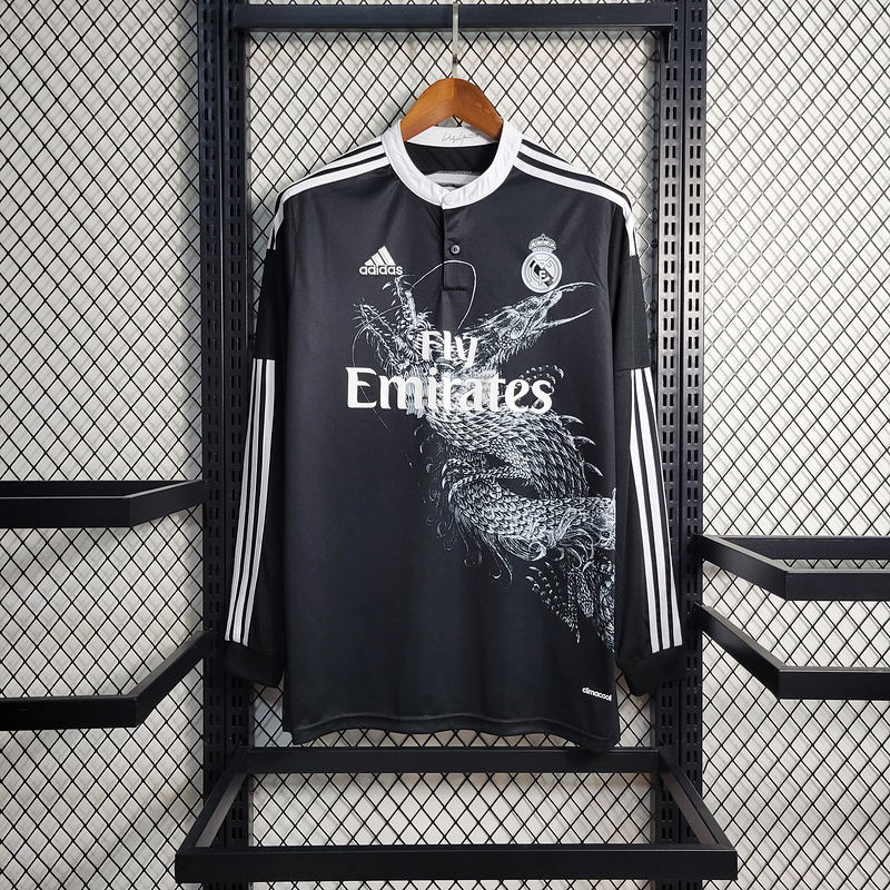 Retro 2014-15 season Real Madrid second guest  RONALDO Benzema Bale Sergio Ramos Alonso Di Maria Modric Football jersey retro