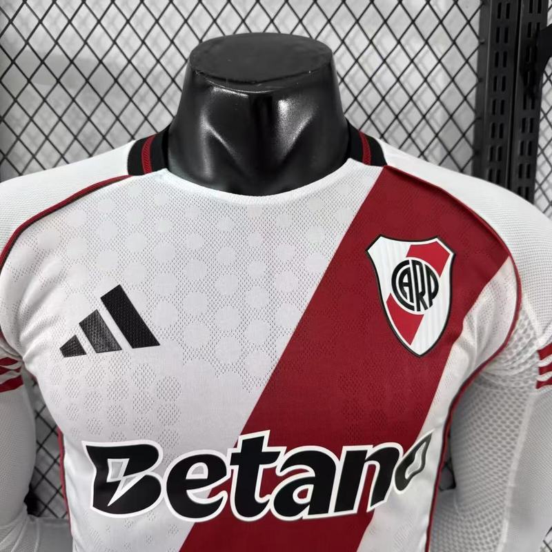 Player 2025-26 River Plate Home Long Sleev Football jersey