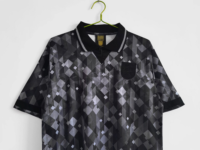 Retro 1990 England black Football jersey retro