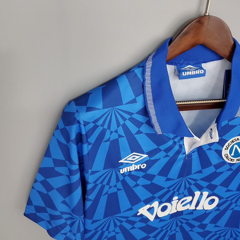Retro Naples 91-93 home   Football jersey retro