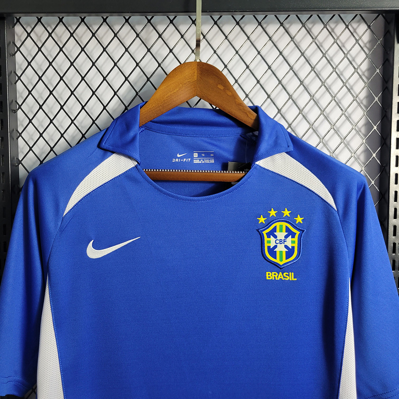 Retro 2002 Brazil away RONALDO R.CARLOS KAKA Ronaldinho Football jersey retro