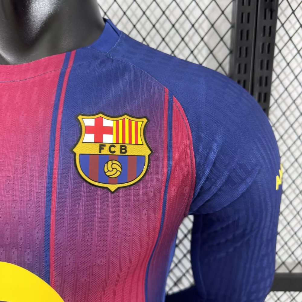 Player 2025-26 Barcelona Home Long sleeves Football jersey