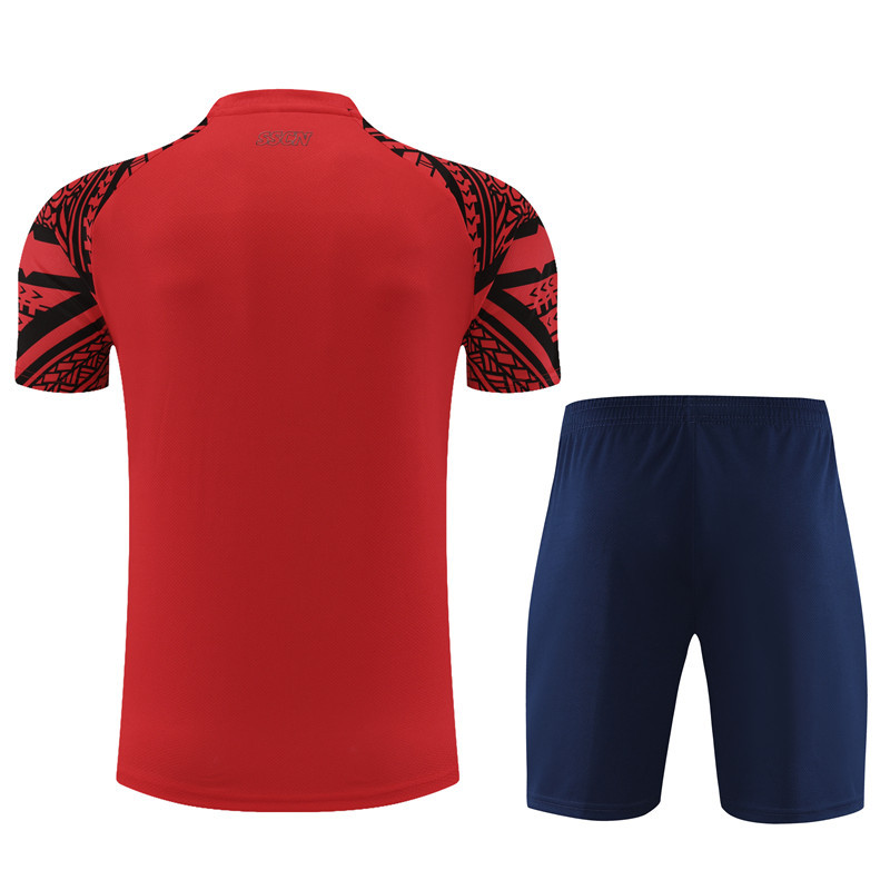 23-24-Short Sleeve Training Jersey Naples Red