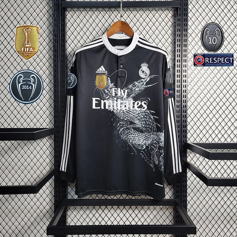 Retro 2014-15 season Real Madrid second guest  RONALDO Benzema Bale Sergio Ramos Alonso Di Maria Modric Football jersey retro