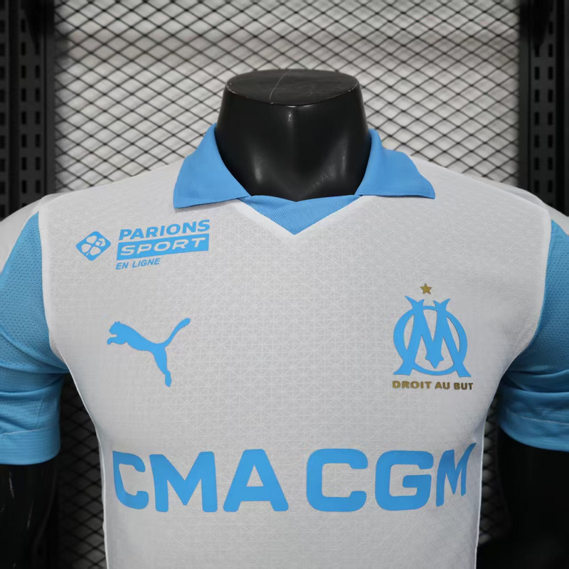 Player 2025-26 Marseille Home White football jersey