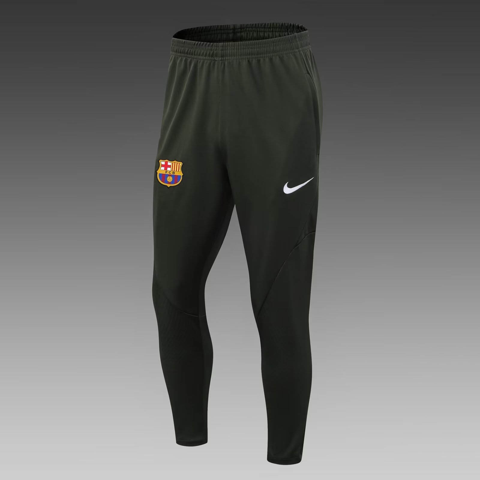 2023/2024 Player Version Barcelona Half Training Uniform Army Green Jersey Set 1:1 Thai Quality