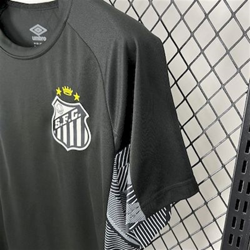 2025-26 Santos season black goalkeeper Football jersey