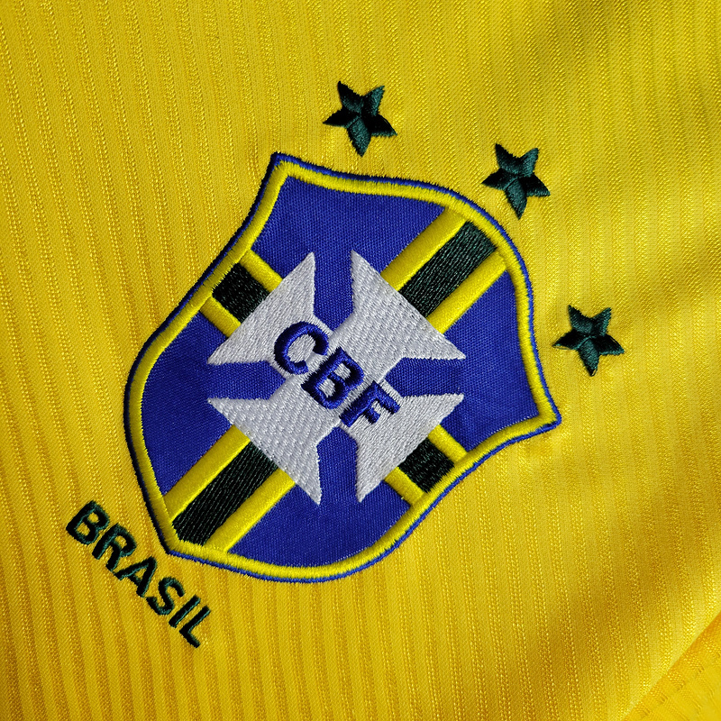 Retro Embroidered Edition 1993-94 Brazil Home Retro  Football jersey retro
