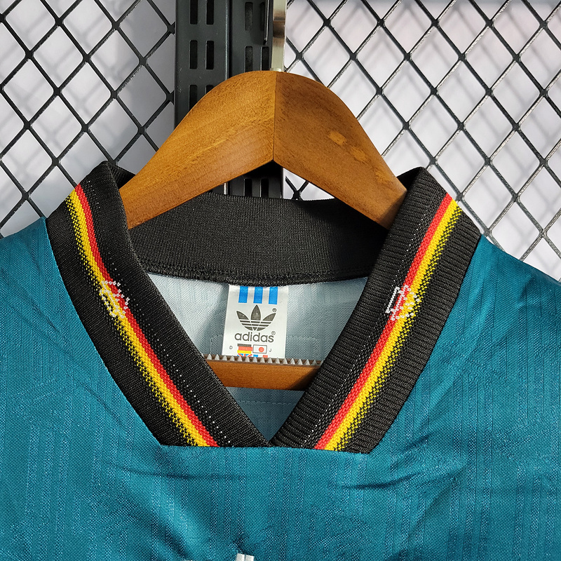 Retro 1996 Germany away MOLLER #7 Klinsmann #18 KUNTZ #11 Football jersey retro