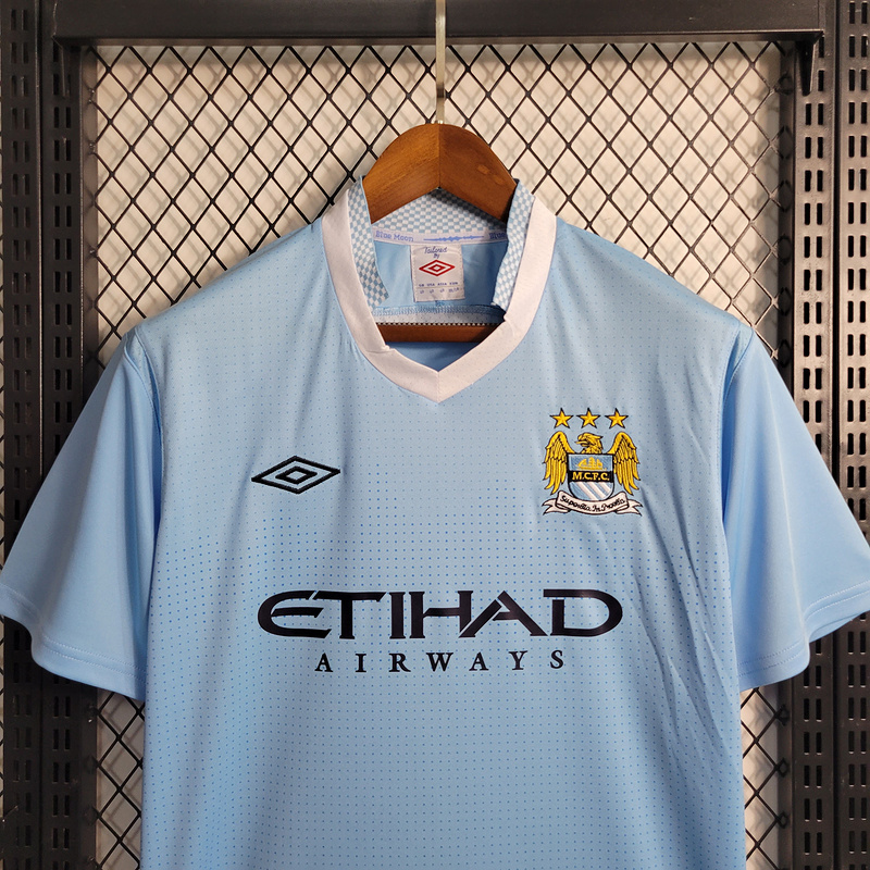 Retro version 11-12 Manchester City home   Football jersey retro