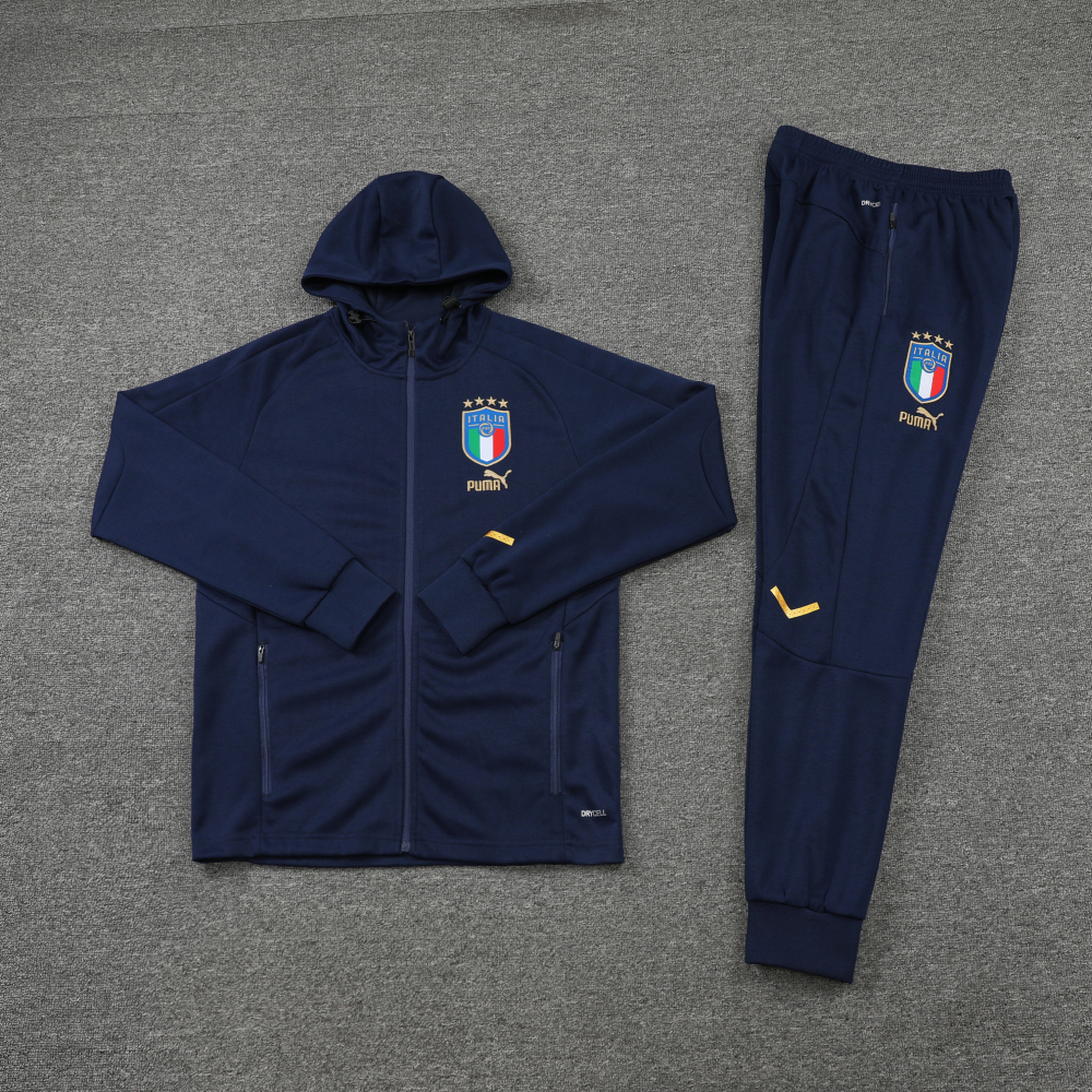 2022 italy home dark blue jacket suit