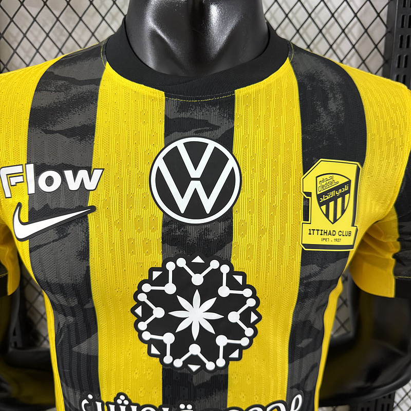 Player 2025-26 Jeddah United Al-Ittihad Home Football jersey Al Ittihad
