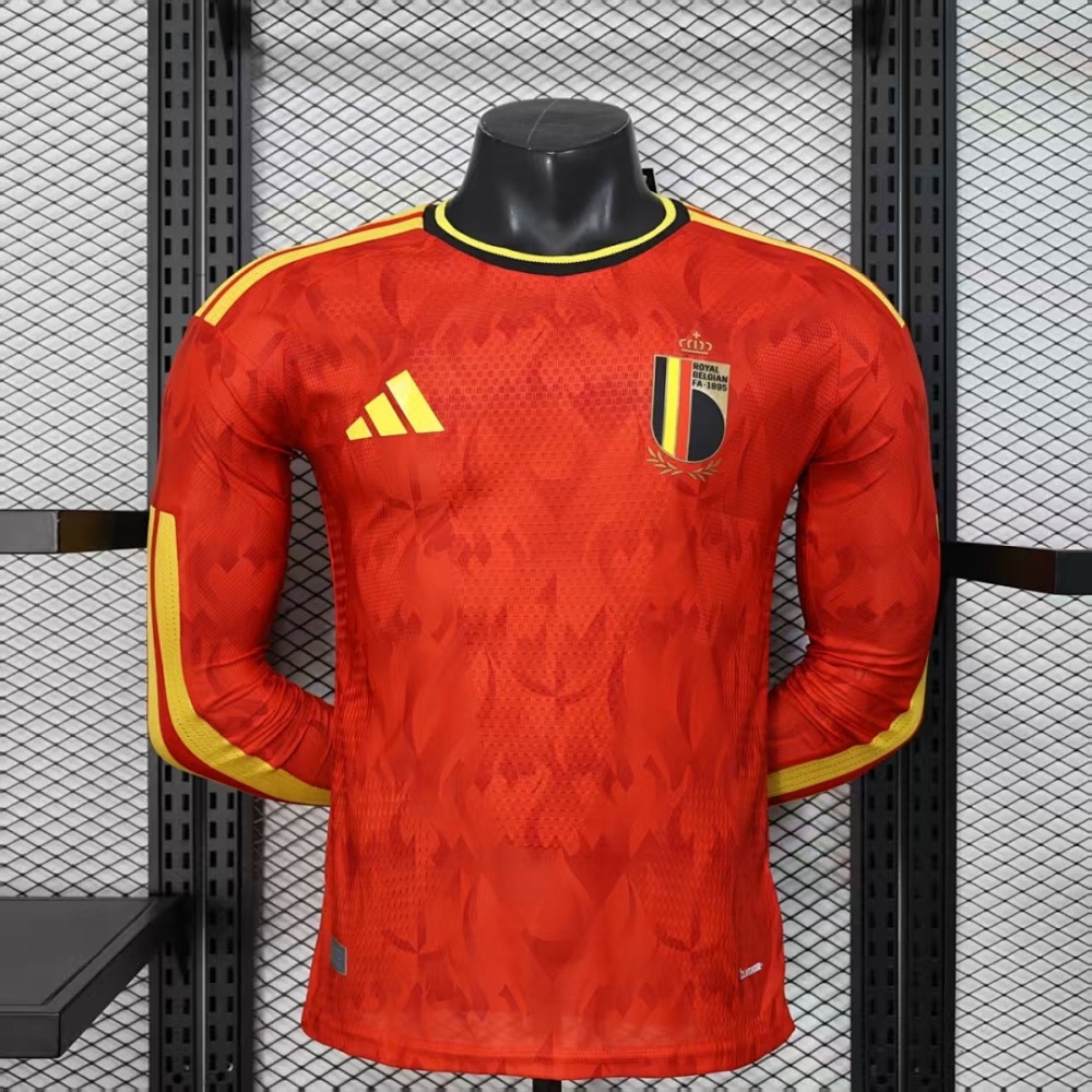 Player 2026 Belgium Home Long sleeves Football jersey