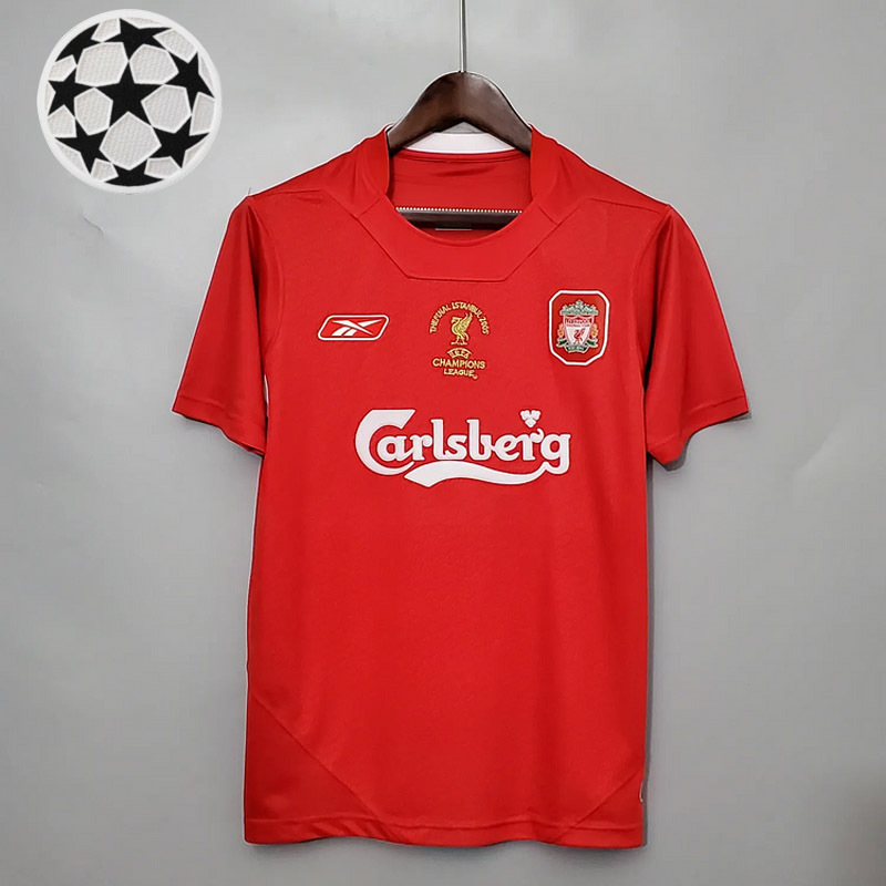2005 CUL Liverpool Home Champions League Retro Jersey Football jersey retro