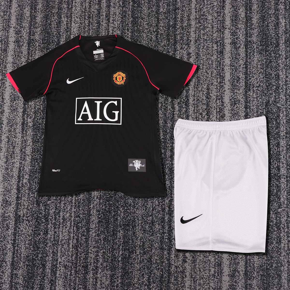 2007-08 Manchester United Away Retro  Kids Soccer Jersey