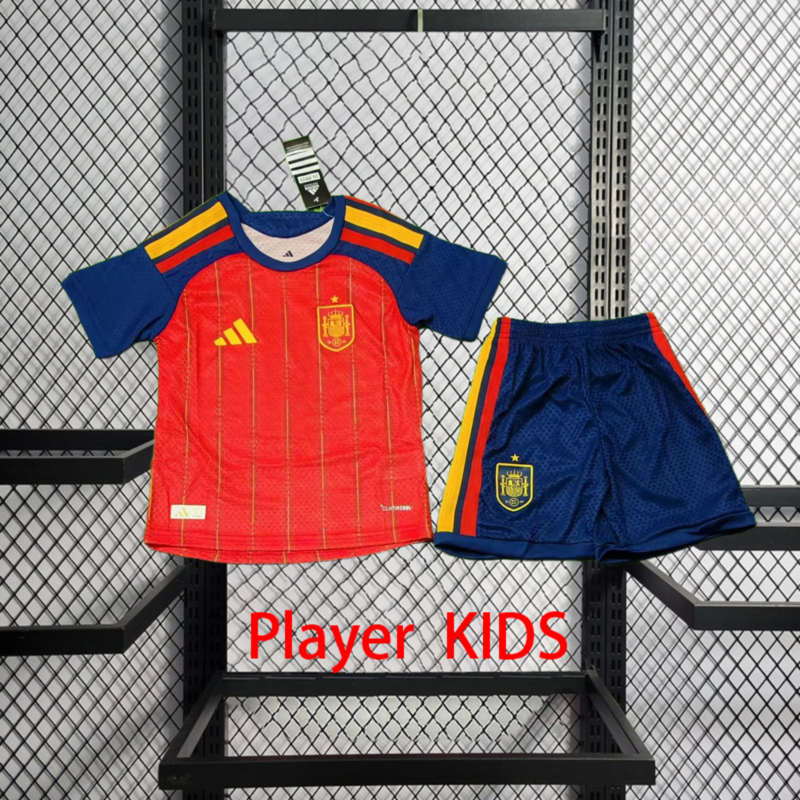 Player 2026 Spain Home Kids football jersey Player KIDS