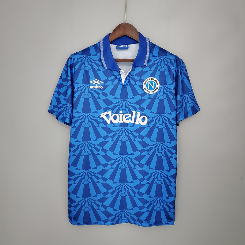 Retro Naples 91-93 home   Football jersey retro