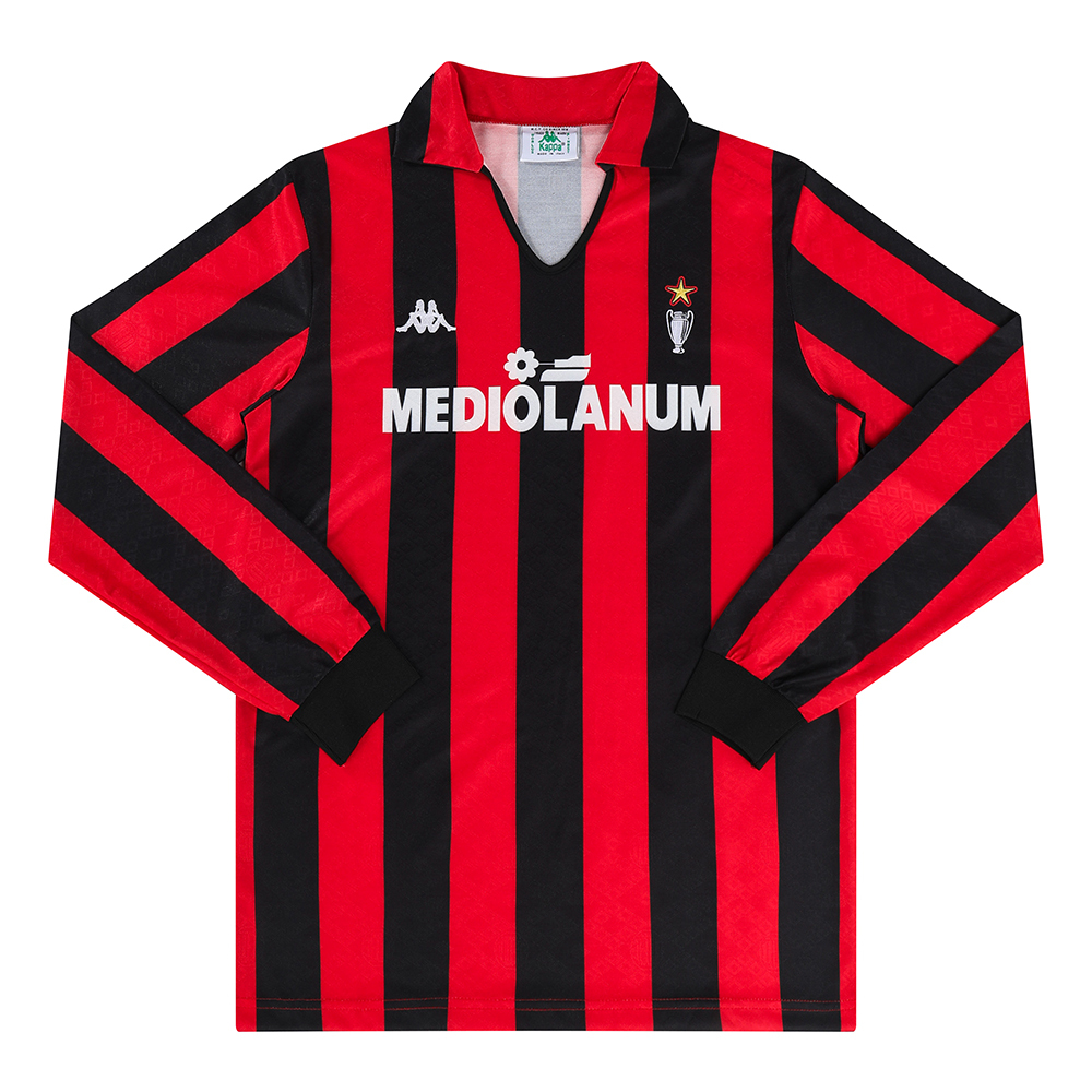 Retro 1988-90 AC Milan (LS) Home football jersey Retro