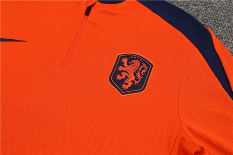 2024-25 Netherlands Kids Orange Long Sleeve Training Suit