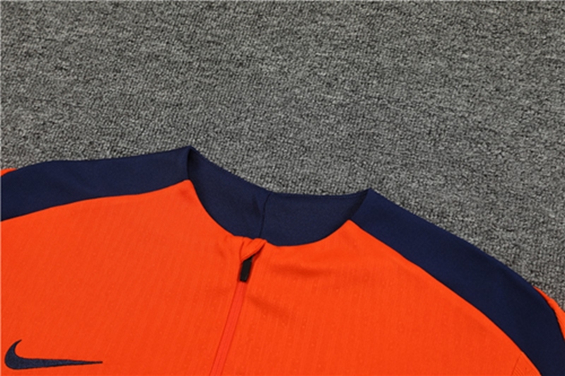 2024-25 Netherlands Kids Orange Long Sleeve Training Suit