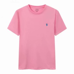Pink with blue logo，