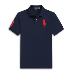 Navy with red logo