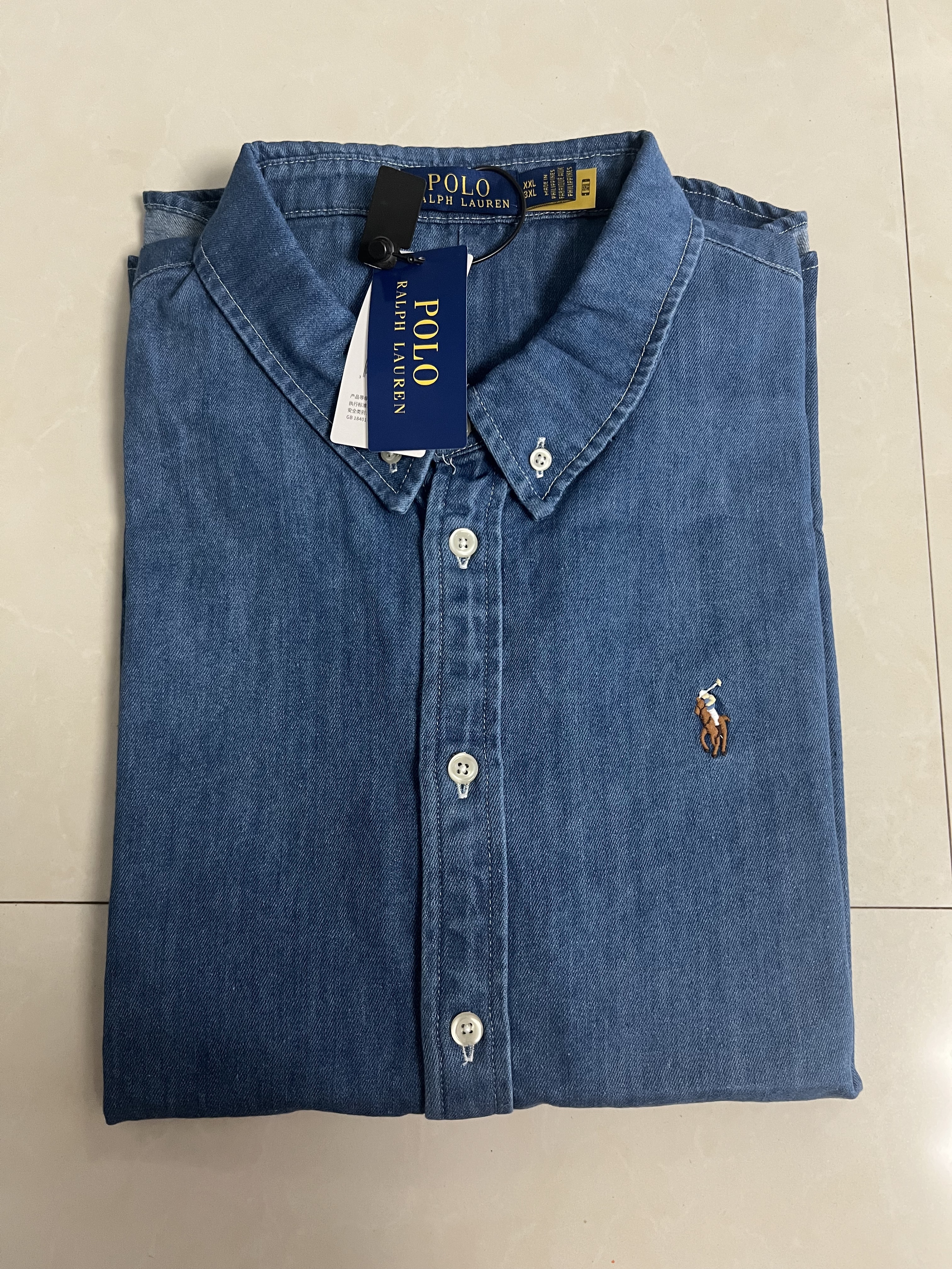 Ralph Lauren Unisex Pure Cotton Denim Shirt RL-017